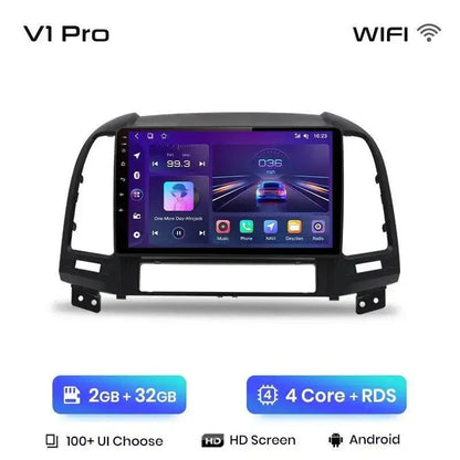 Radio nawigacja Hyundai Santa Fe 2 2006 - 2012 Carplay Android Auto - Multigenus