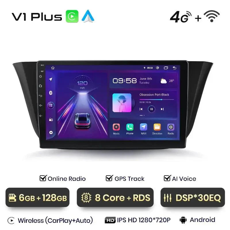 Radio dla Iveco Daily 2014 - 2021 – CarPlay Multimedia i GPS 2 - DIN z AI Voice Android Auto - Multigenus