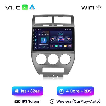 Radio do Jeep Compass 2007 - 2009 Multimedia GPS AI Voice 4G z Bezprzewodowym CarPlay i Android Auto - Multigenus