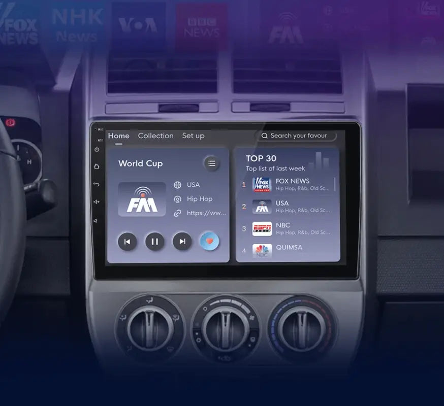 Radio do Jeep Compass 2007 - 2009 Multimedia GPS AI Voice 4G z Bezprzewodowym CarPlay i Android Auto - Multigenus