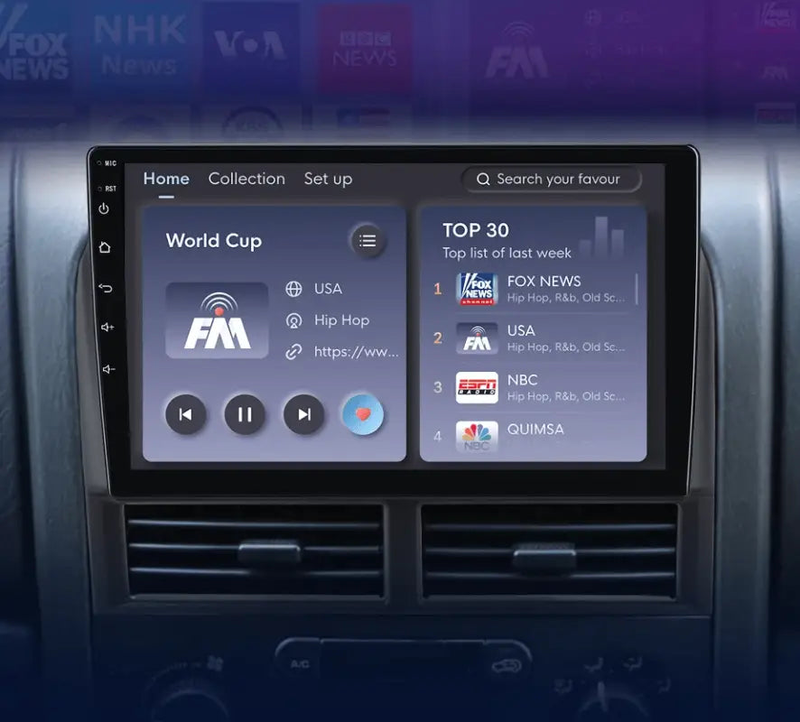 Radio do Jeep Grand Cherokee WJ 1998 - 2004 2 - DIN z Android Auto i CarPlay – Multimedia GPS - Multigenus