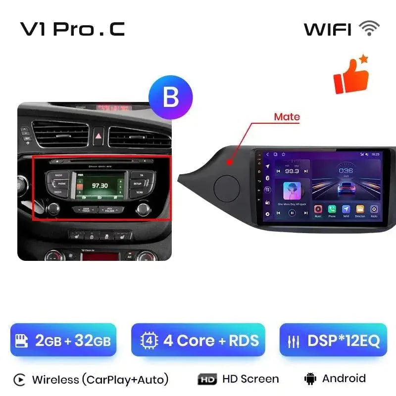 Radio nawigacja KIA CEED 2012 - 2018 Carplay Android Auto - Multigenus