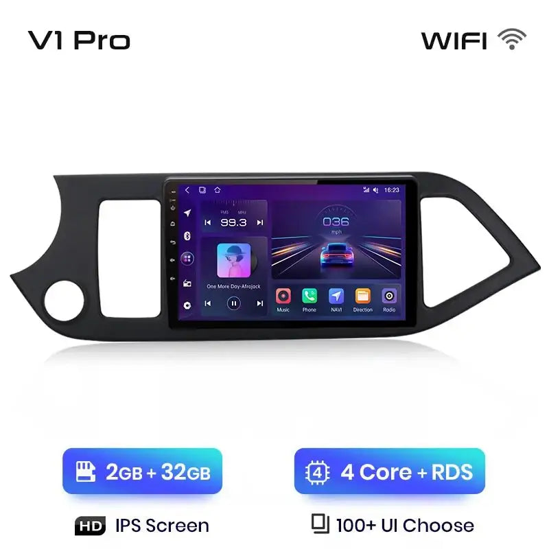 Radio Samochodowe do KIA Morning Picanto 2011 - 2016 | Bezprzewodowy CarPlay i Android Auto | Inteligentny System Multimedialny - Multigenus