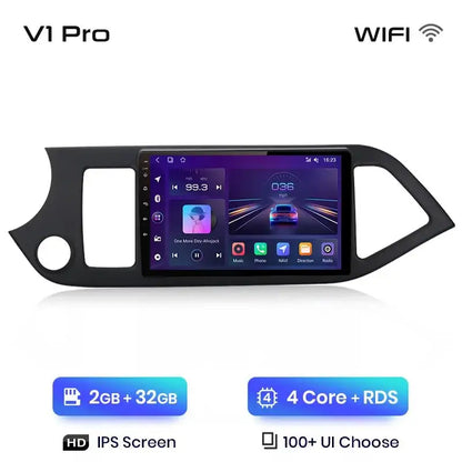 Radio Samochodowe do KIA Morning Picanto 2011 - 2016 | Bezprzewodowy CarPlay i Android Auto | Inteligentny System Multimedialny - Multigenus