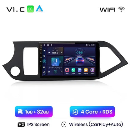 Radio Samochodowe do KIA Morning Picanto 2011 - 2016 | Bezprzewodowy CarPlay i Android Auto | Inteligentny System Multimedialny - Multigenus