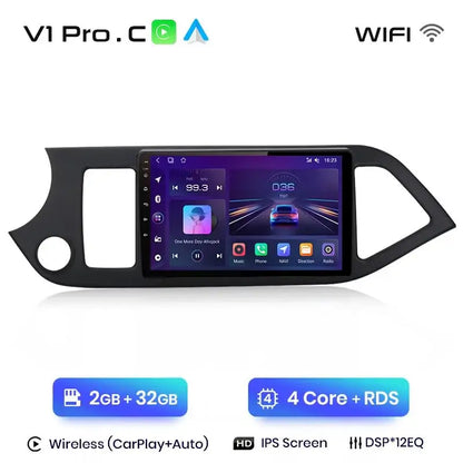 Radio Samochodowe do KIA Morning Picanto 2011 - 2016 | Bezprzewodowy CarPlay i Android Auto | Inteligentny System Multimedialny - Multigenus