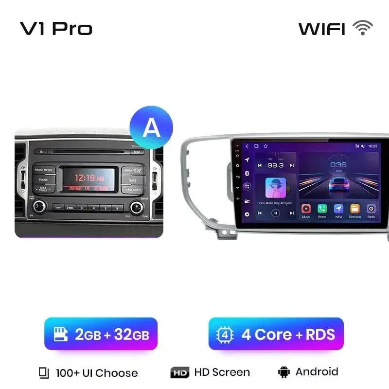 Radio nawigacja Kia Sportage 4 2016 - 2018 Android auto Carplay - Multigenus