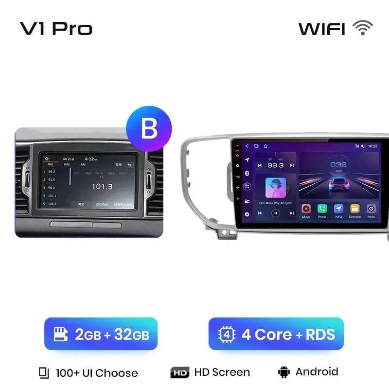 Radio nawigacja Kia Sportage 4 2016 - 2018 Android auto Carplay - Multigenus