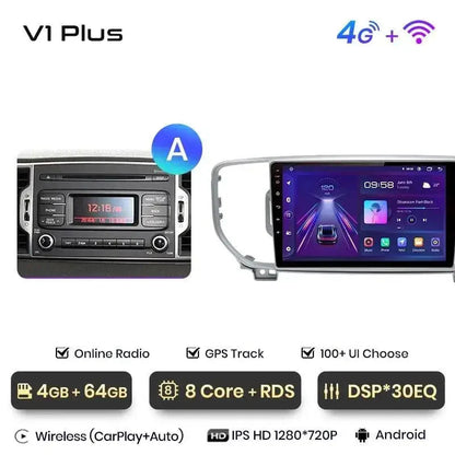 Radio nawigacja Kia Sportage 4 2016 - 2018 Android auto Carplay - Multigenus