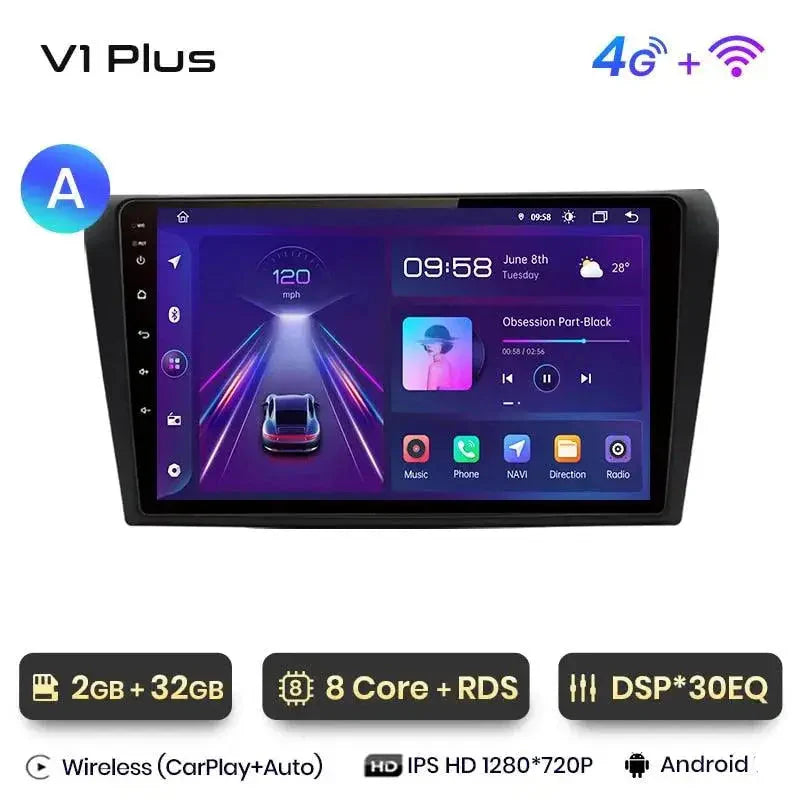 Radio nawigacja Mazda 3 bk 2004-2013 Carplay Android Auto - Multigenus