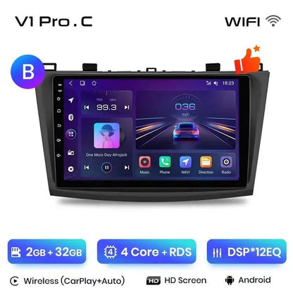 Radio nawigacja Mazda 3 bk 2004-2013 Carplay Android Auto - Multigenus