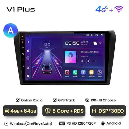 Radio nawigacja Mazda 3 bk 2004-2013 Carplay Android Auto - Multigenus