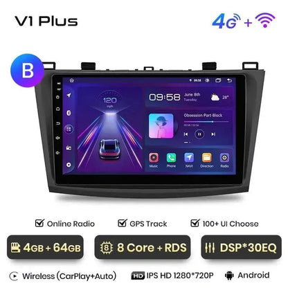 Radio nawigacja Mazda 3 bk 2004-2013 Carplay Android Auto - Multigenus