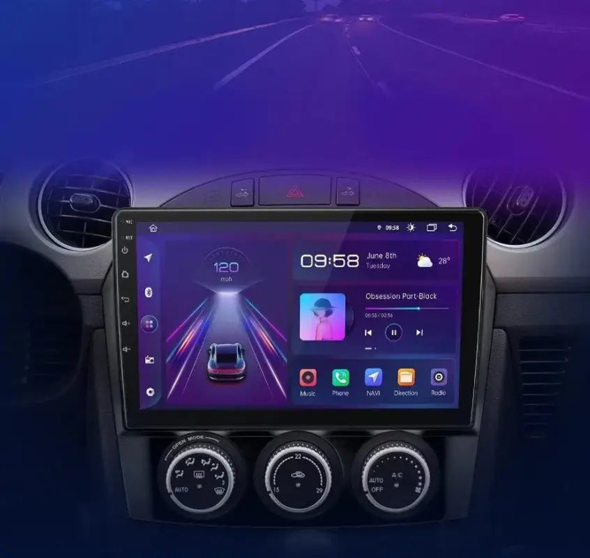 Radio nawigacja Mazda MX-5 MX5 III 3 NC 2008 - 2015 Android Auto Carplay - Multigenus