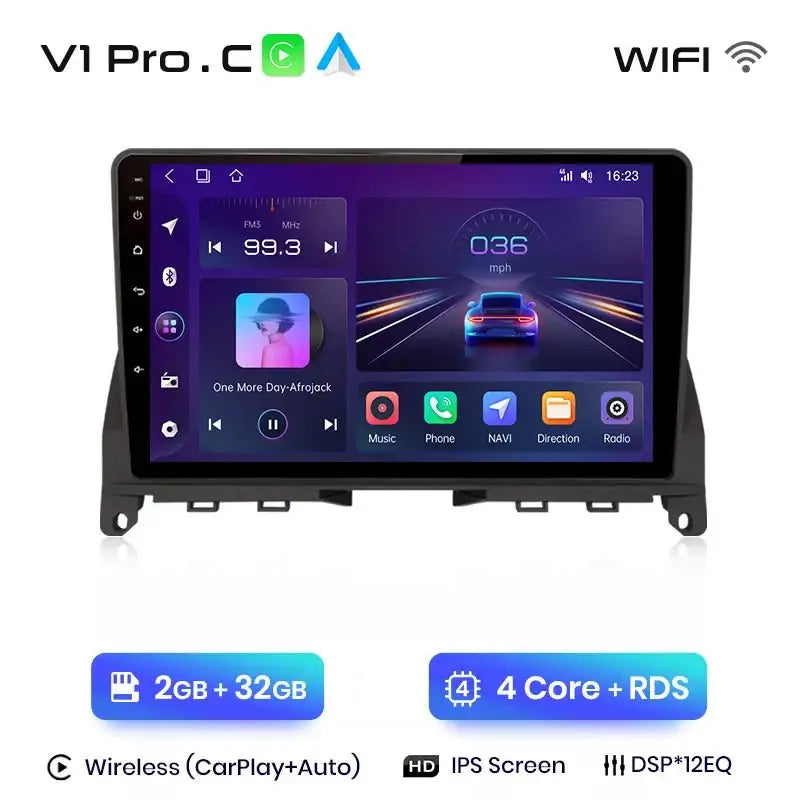 Radio Android z CarPlay do Mercedes Benz C - Class W204/S204 od 2006 - 2011 - Multigenus