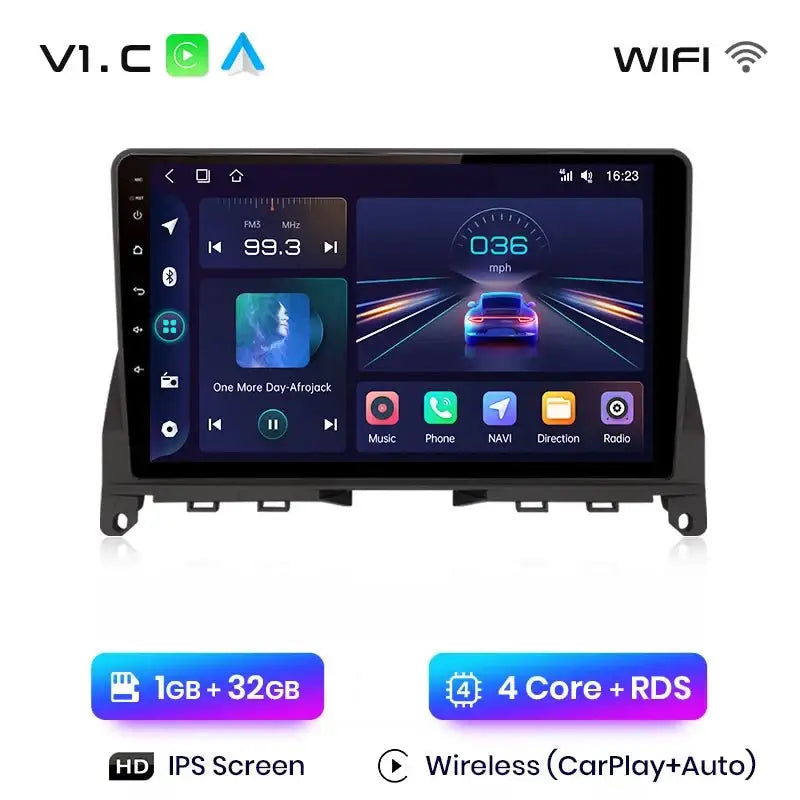 Radio Android z CarPlay do Mercedes Benz C - Class W204/S204 od 2006 - 2011 - Multigenus