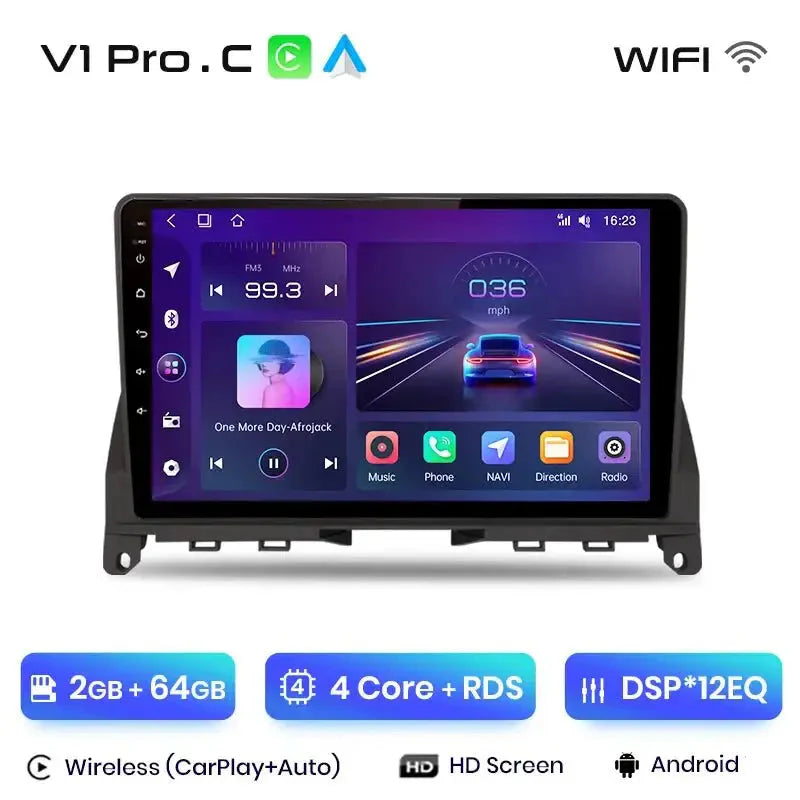 Radio Android z CarPlay do Mercedes Benz C - Class W204/S204 od 2006 - 2011 - Multigenus