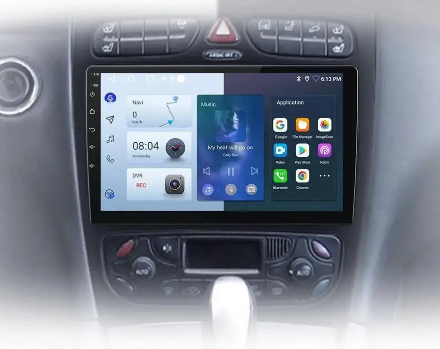 Radio nawigacja Mercedes Benz C CLK S203 W203 W209 A209 przed lift 2000-2011 Carplay Android Auto - Multigenus