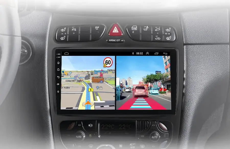 Radio nawigacja Mercedes Benz C CLK S203 W203 W209 A209 przed lift 2000-2011 Carplay Android Auto - Multigenus