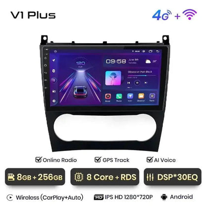 Radio nawigacja Mercedes Benz C W203 lift 2005-2009 Android auto Carplay - Multigenus