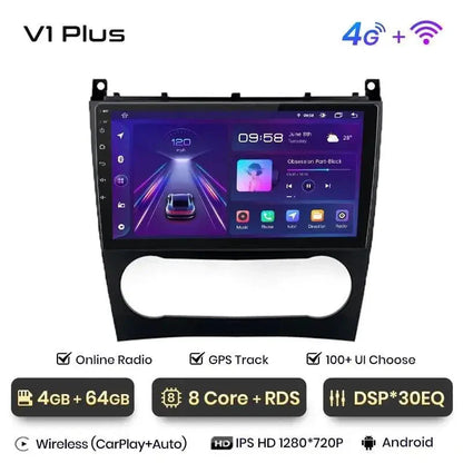 Radio nawigacja Mercedes Benz C W203 lift 2005-2009 Android auto Carplay - Multigenus