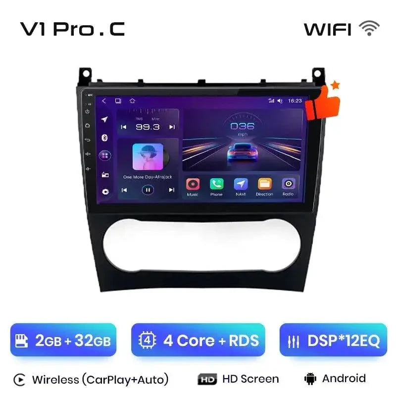 Radio nawigacja Mercedes Benz C W203 lift 2005-2009 Android auto Carplay - Multigenus