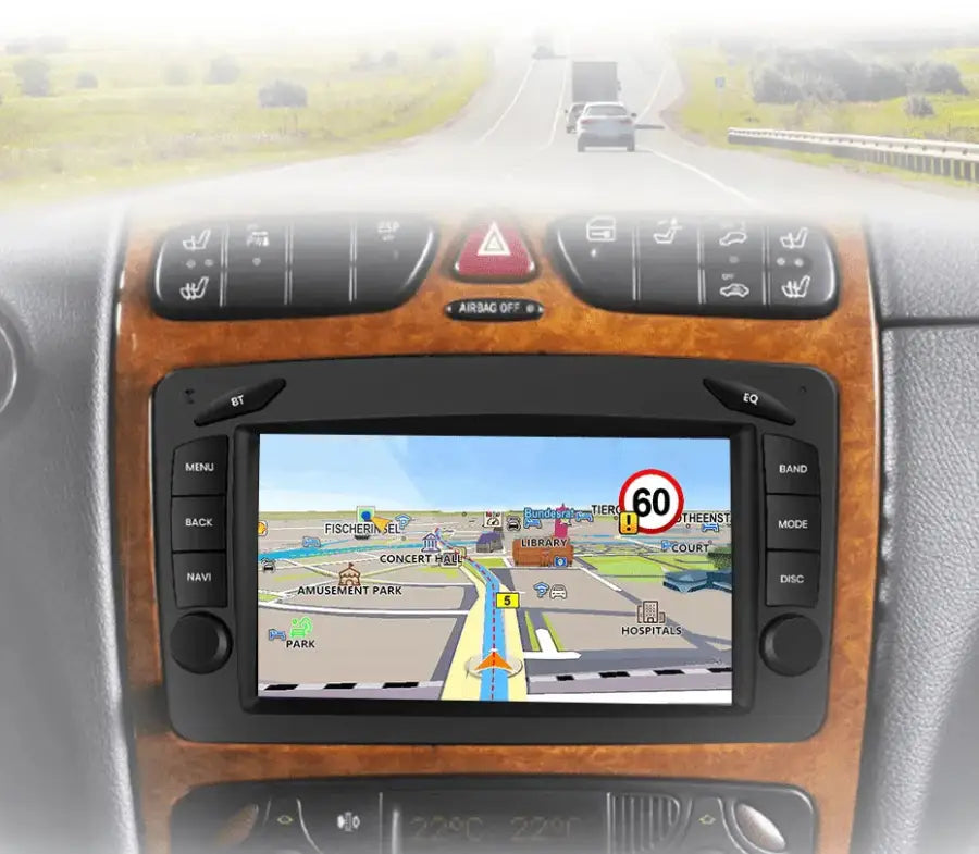Radio nawigacja Mercedes Benz CLK W209 W203 W463 W208 Carplay Android Auto - Multigenus