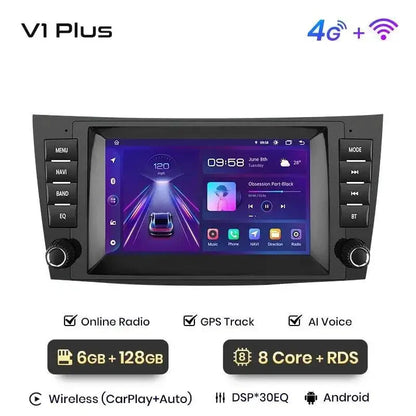 Radio nawigacja Mercedes Benz E-Class W211 W219 E200 E220 E300 Carplay Android auto - Multigenus