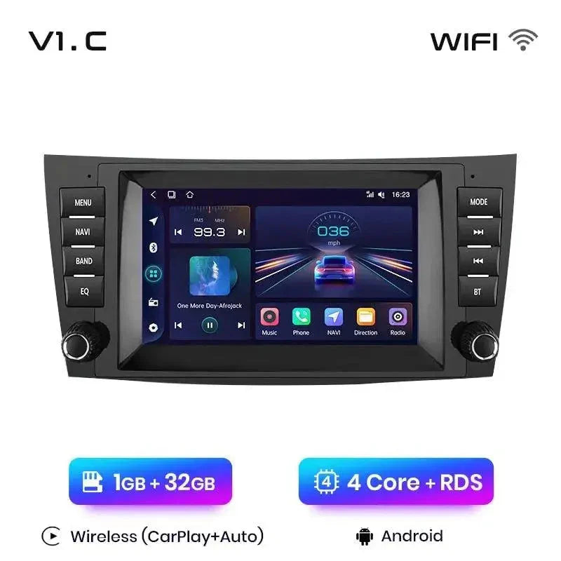Radio nawigacja Mercedes Benz E-Class W211 W219 E200 E220 E300 Carplay Android auto - Multigenus