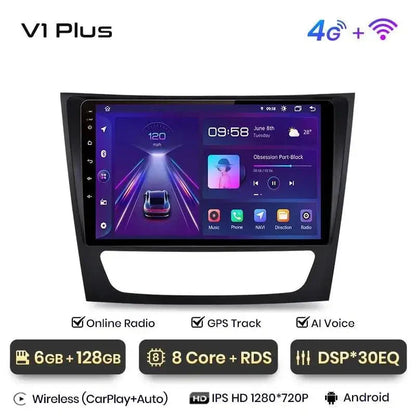 Radio nawigacja Mercedes Benz E W211 E300 od 2002-2010 Android Auto Carplay - Multigenus