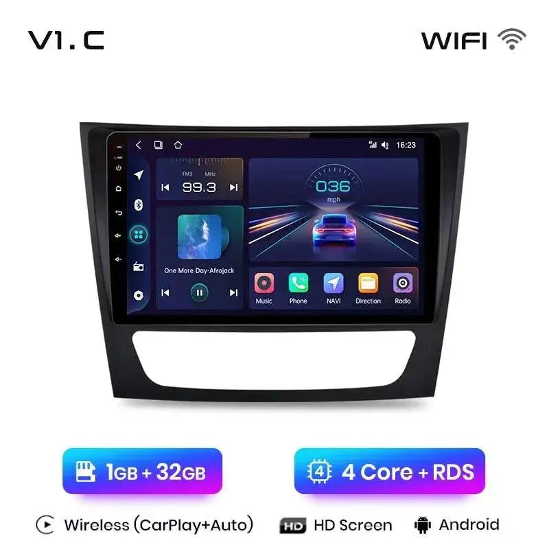 Radio nawigacja Mercedes Benz E W211 E300 od 2002-2010 Android Auto Carplay - Multigenus