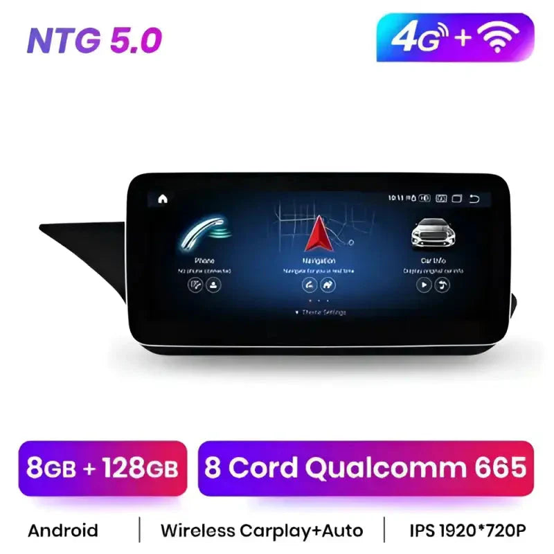 Radio nawigacja Mercedes Benz E Klasa W212 E200 E230 E260 E300 S212 2009-2016 Android Auto CarPlay - Multigenus