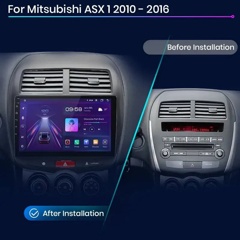 Radio samochodowe do Mitsubishi ASX 2010 - 2016 | Bezprzewodowy CarPlay i Android Auto | Zaawansowany system multimedialny - Multigenus