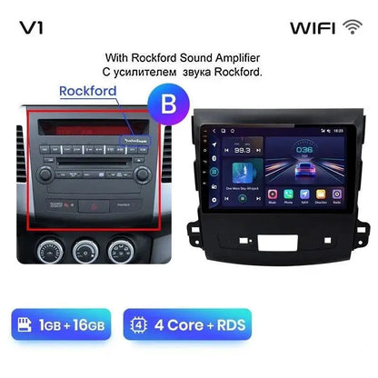 Radio nawigacja Mitsubishi Outlander xl 2 od 2005-2011 Citroen C-Crosser Android Auto Carplay - Multigenus