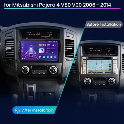 Radio samochodowe V1 Plus do Mitsubishi Pajero 4 (2006 - 2014) | Bezprzewodowy CarPlay i Android Auto | Ekran dotykowy 9 - Multigenus