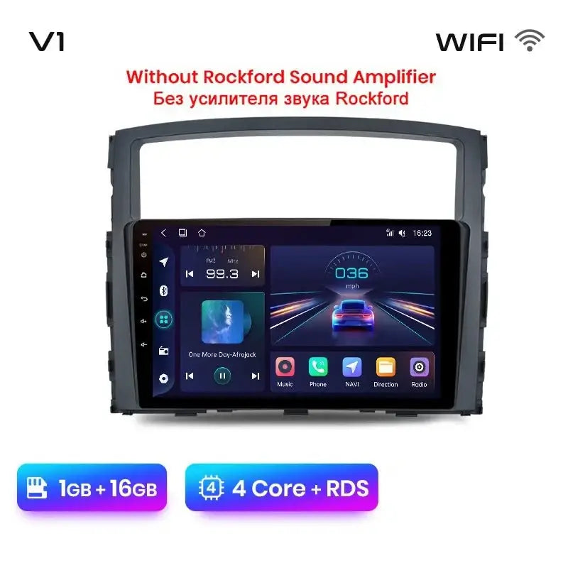 Radio samochodowe V1 Plus do Mitsubishi Pajero 4 (2006 - 2014) | Bezprzewodowy CarPlay i Android Auto | Ekran dotykowy 9 - Multigenus