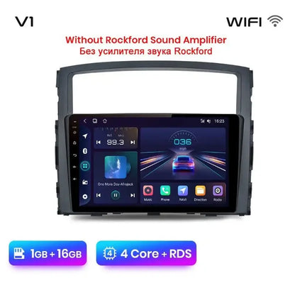 Radio samochodowe V1 Plus do Mitsubishi Pajero 4 (2006 - 2014) | Bezprzewodowy CarPlay i Android Auto | Ekran dotykowy 9 - Multigenus