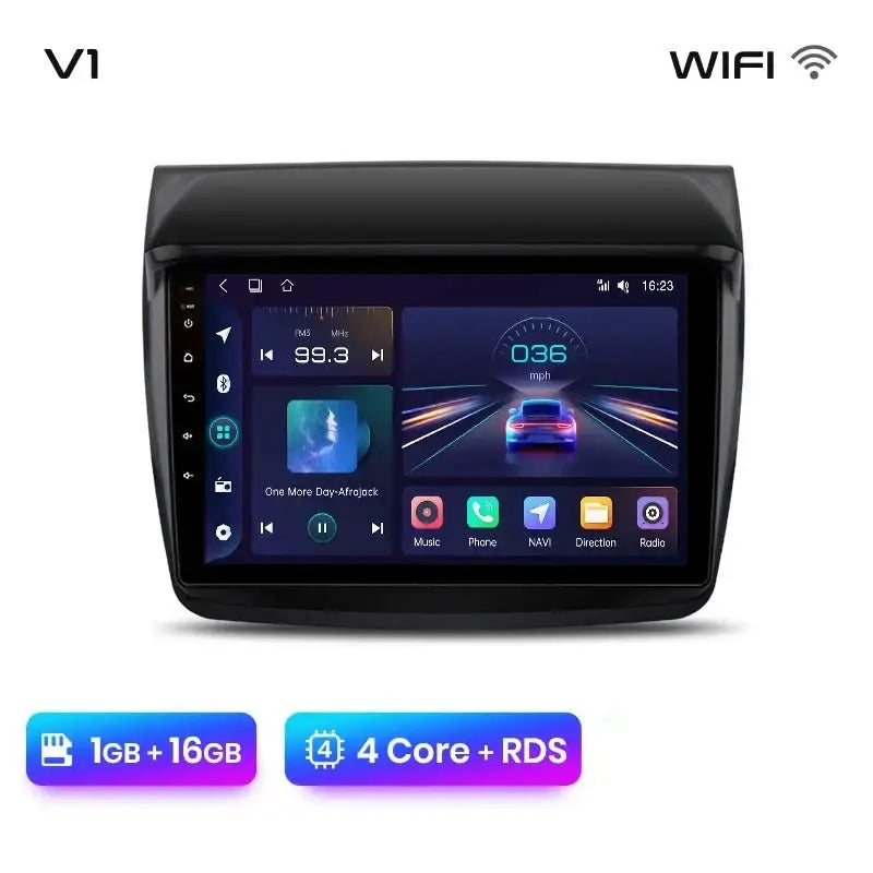 V1 Plus Radio Samochodowe do Mitsubishi Pajero Sport 2 L200 Triton 2008 - 2016 z bezprzewodowym CarPlay i Android Auto - Multigenus