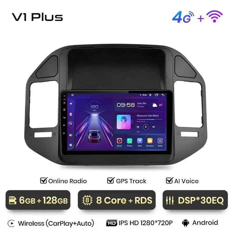 Radio nawigacja Mitsubishi Pajero V60 V68 V73 od 1999-2006 Android Auto Carplay - Multigenus