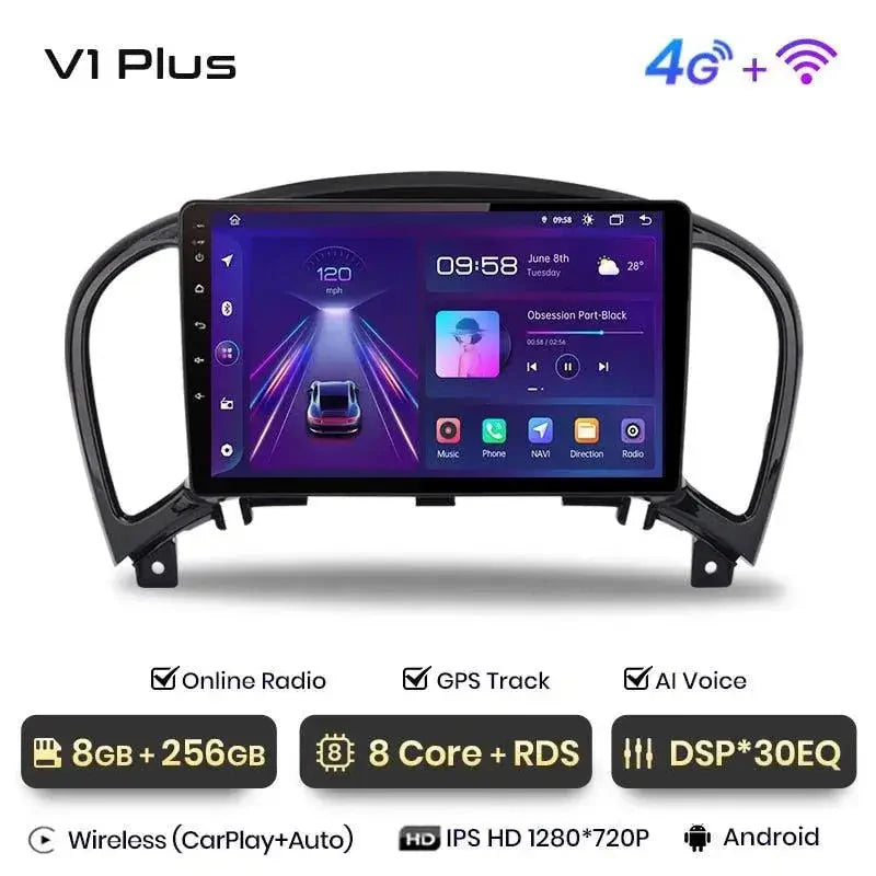 Radio nawigacja Nissan Juke YF15 2010 - 2014 Carplay Android Auto - Multigenus