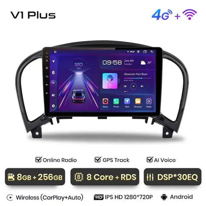 Radio nawigacja Nissan Juke YF15 2010 - 2014 Carplay Android Auto - Multigenus