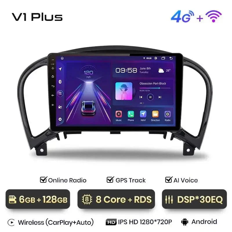 Radio nawigacja Nissan Juke YF15 2010 - 2014 Carplay Android Auto - Multigenus