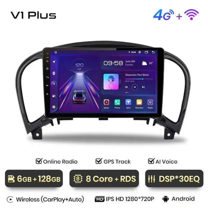 Radio nawigacja Nissan Juke YF15 2010 - 2014 Carplay Android Auto - Multigenus