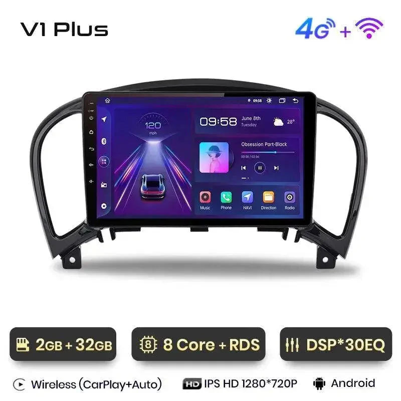 Radio nawigacja Nissan Juke YF15 2010 - 2014 Carplay Android Auto - Multigenus