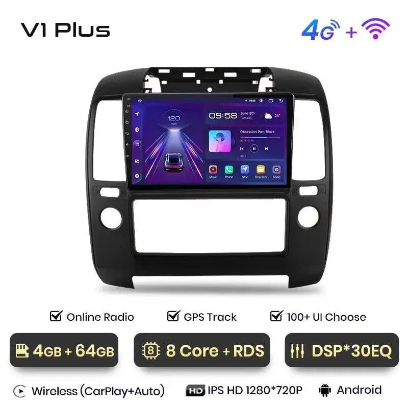 Radio nawigacja NISSAN NAVARA 2006-2012 Android Auto CarPlay - Multigenus