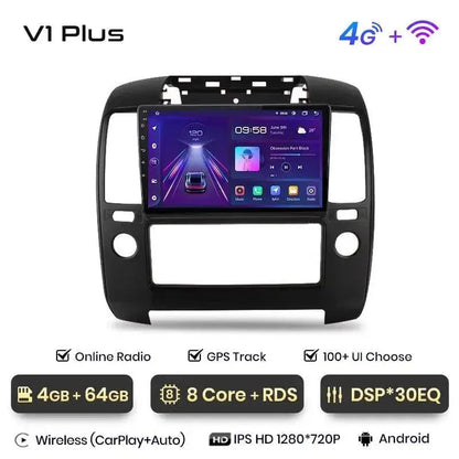 Radio nawigacja NISSAN NAVARA 2006-2012 Android Auto CarPlay - Multigenus