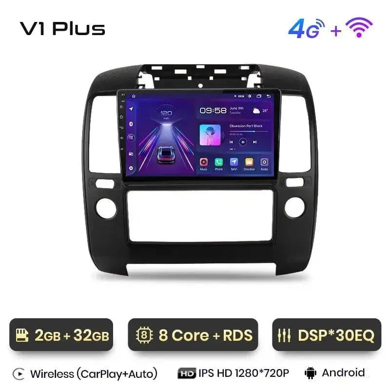 Radio nawigacja NISSAN NAVARA 2006-2012 Android Auto CarPlay - Multigenus