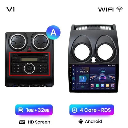 Radio nawigacja Nissan Qashqai J10 2006 - 2013 Android Auto Carplay - Multigenus