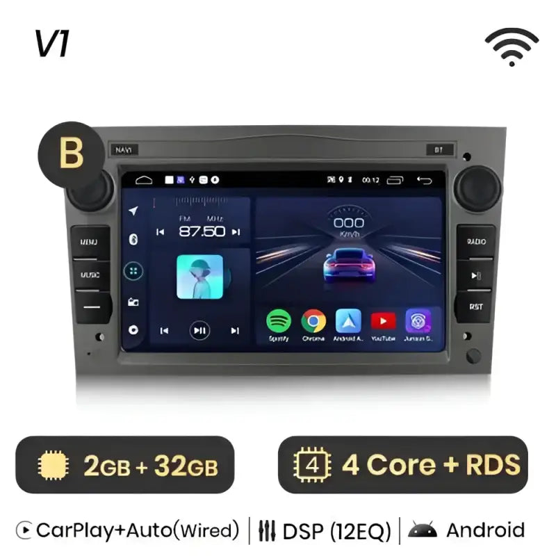 Radio nawigacja Opel Astra H Vectra C Antara Zafira Corsa C D Vivaro Meriva Android Auto Carplay - Multigenus