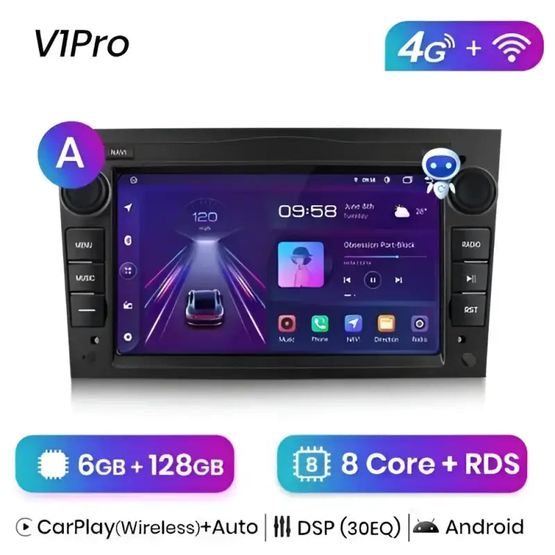 Radio nawigacja Opel Astra H Vectra C Antara Zafira Corsa C D Vivaro Meriva Android Auto Carplay - Multigenus